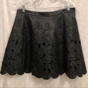 Club Monaco Nicolette Leather Skirt